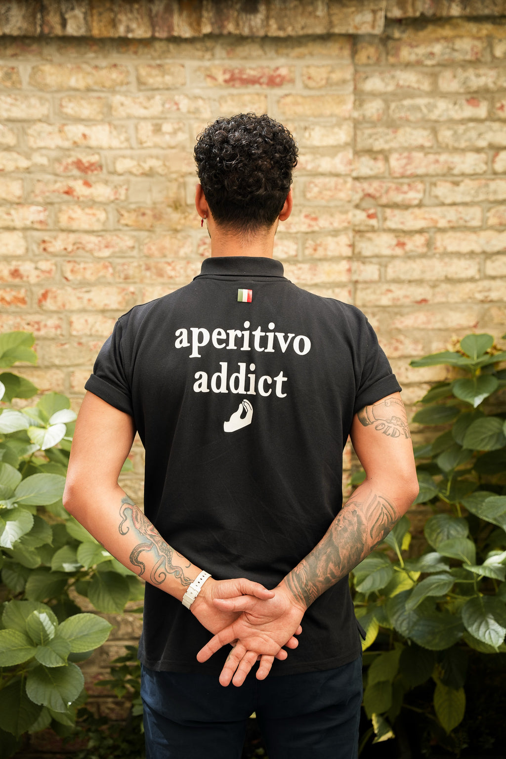 „Aperitivo Addict“ Polo Black