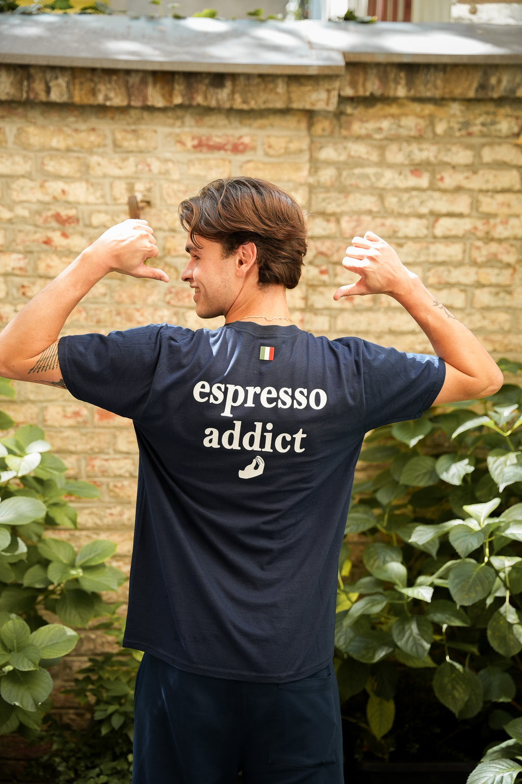 „Espresso Addict“ T-Shirt Blue