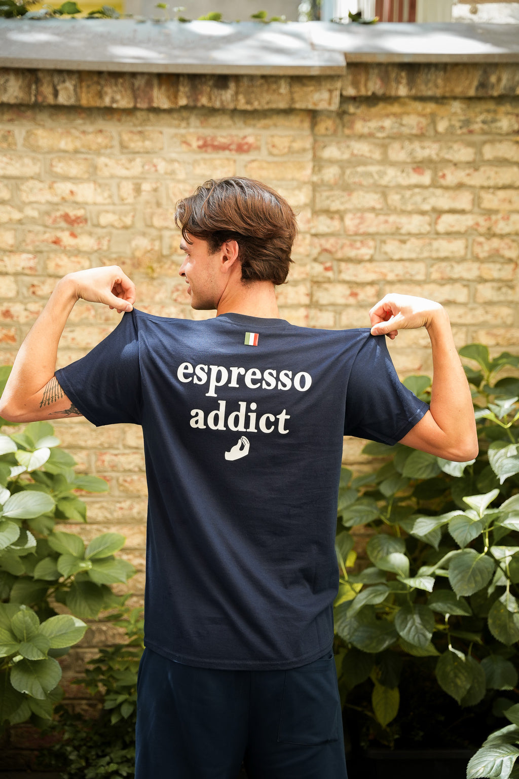 „Espresso Addict“ T-Shirt Blue
