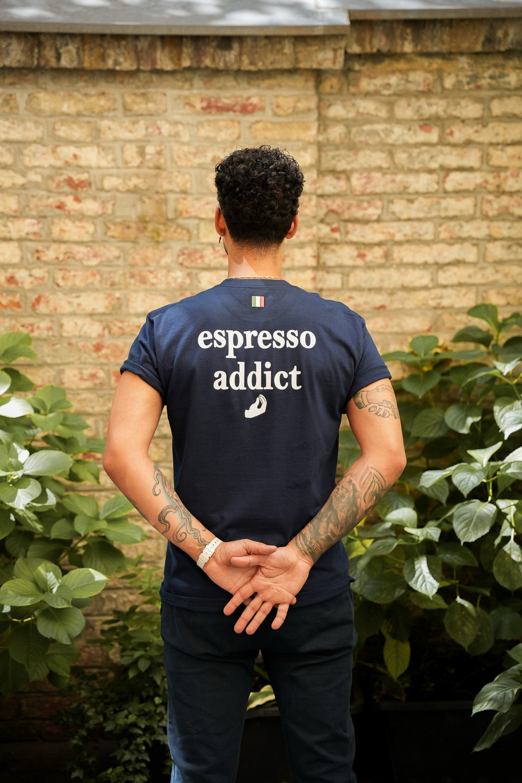 „Espresso Addict“ T-Shirt Blue