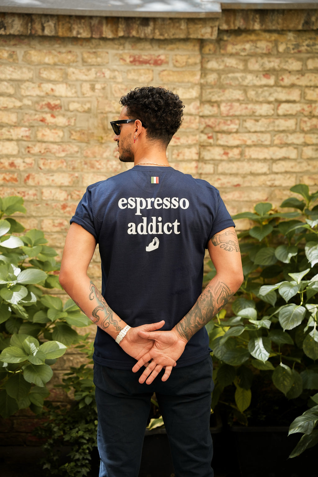 „Espresso Addict“ T-Shirt Blue