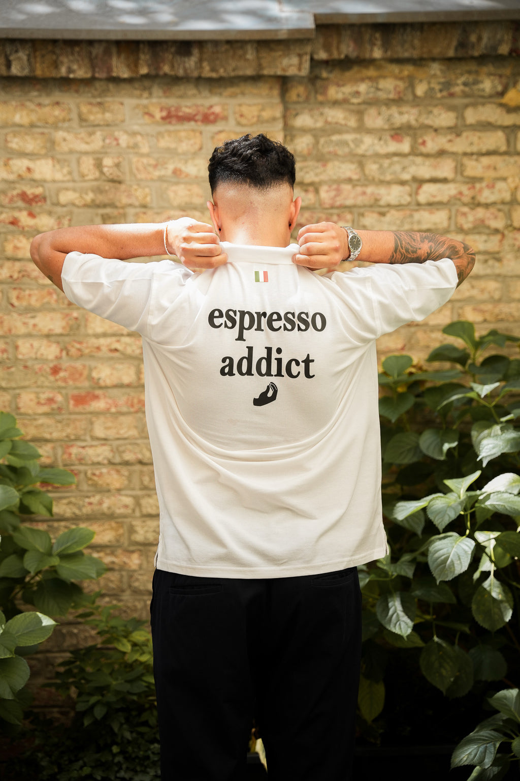 „Espresso Addict“  White Polo