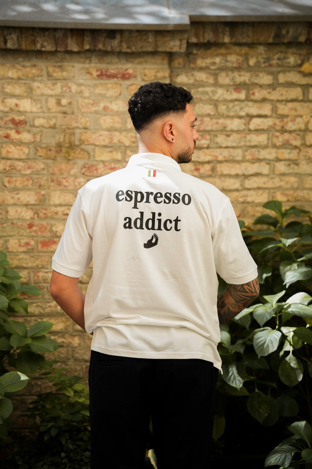 „Espresso Addict“  White Polo