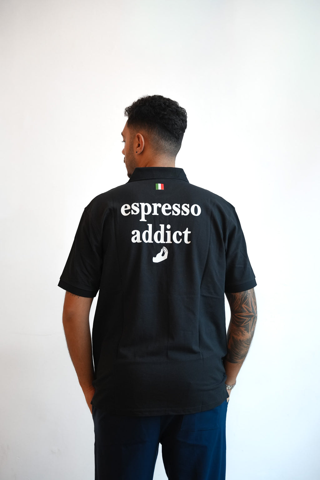 „Espresso Addict“  Polo Black