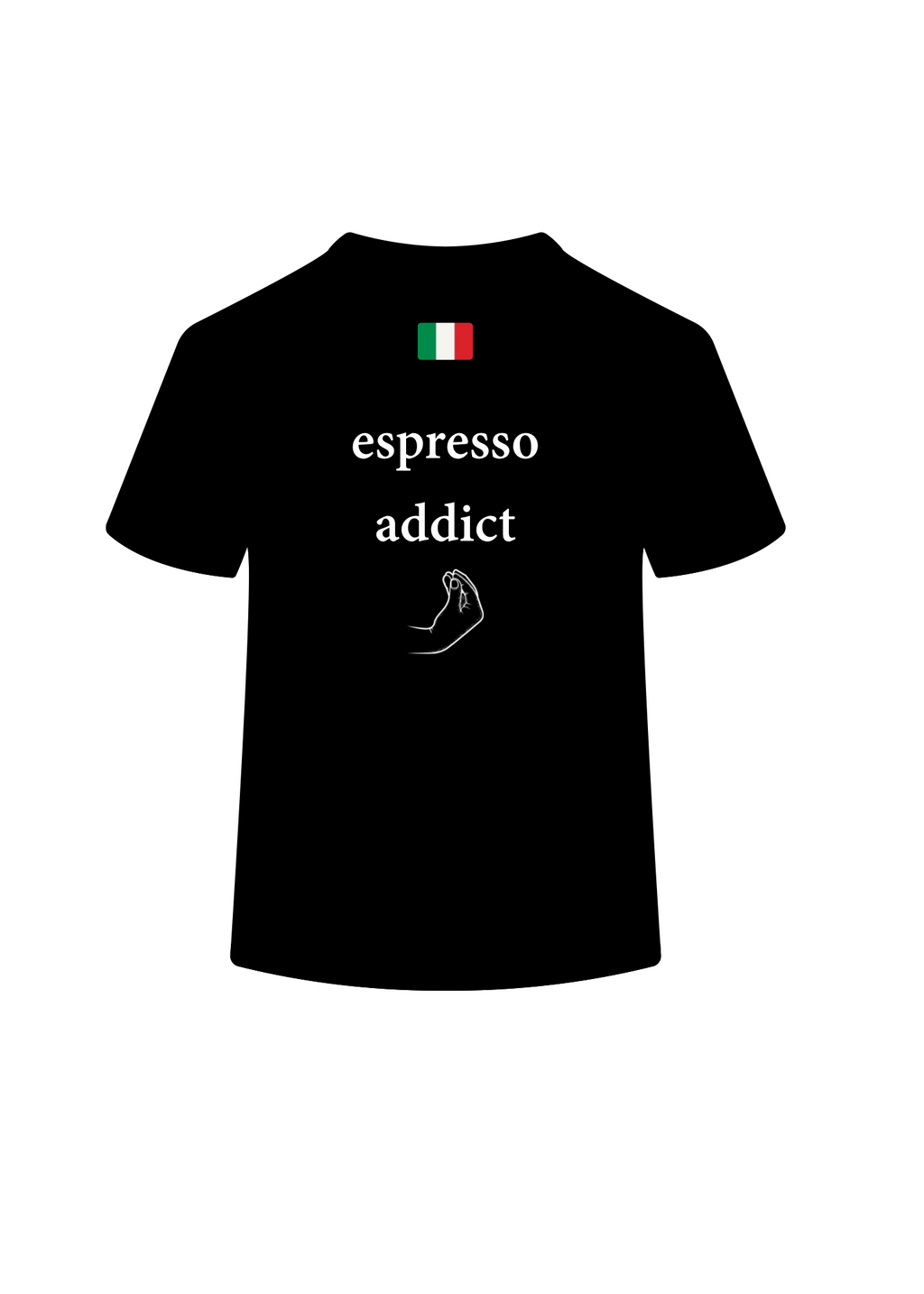 “Espresso Addict” T-shirt Black