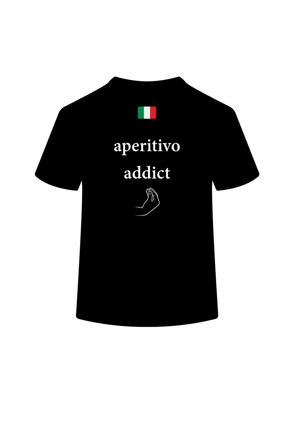 „Aperitivo Addict” T-Shirt Black